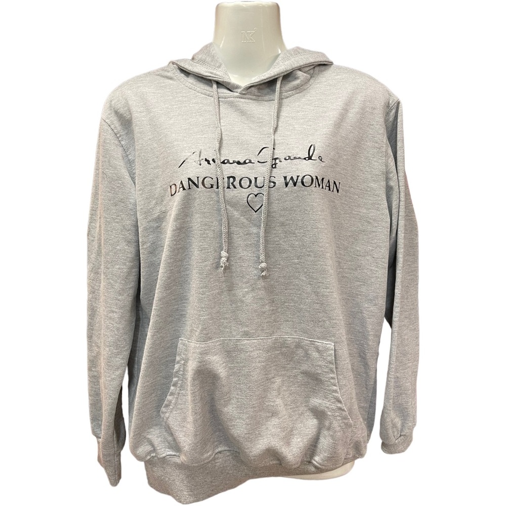 ARIANA GRANDE Dangerous Woman Hoodie Gray Size Small